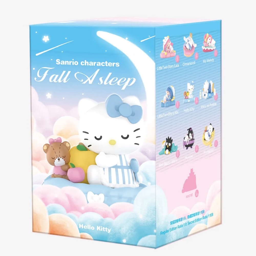 POP MART Hello Kitty SANRIO CHARACTERS “FALL ASLEEP" SERIES BLINDBOX MINI FIGURE